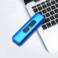 Miniatyrbillede 1 af 10: USB genopladelig dobbeltsidet lighter Bærbar berøringsfølsom vindsikker lighter Sølv Blue