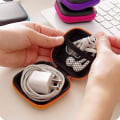 Miniatyrbillede 5 af 5: Pieces Mini firkantet etui til hovedtelefoner, til in-ear hovedtelefoner, med mesh, etui lille, rejsetaske