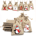 Miniatyrbillede 1 af 7: Jute Jute Jute Tasker, Xmas Jute Linned Jute Snøre Gi