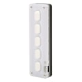Miniatyrbilde 6 av 7: Programmerbart tastatur 5 taster kablet USB trådløs Bluetooth dual mode mini silikon lydløs DIY programmerbart gaming tastatur hvit