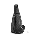 Miniatyrbild 3 av 5: Midjeväska Herr dam Fanny Midjeväska PU-läder Herrryggsäck Utomhus Casual Crossbody Herrsport Black