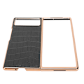 Pikkukuva 3 / 7: Kokoontaitettava puhelinkotelo Xiaomi MIX Fold 2:lle, nano-nahkaa, krokotiilikuvio, naarmuuntumaton, suojaava puhelinkotelo, musta