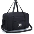 Miniatyrbillede 1 af 5: Kabinekuffert 40x20x25 Cm til Ryanair Godkendt Størrelse Foldbar Kuffert Rejse Duffel Taske under Sædet Bagageholder-Xin