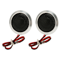 Miniatyrbillede 3 af 7: 2 stk. 150W Dome Tweeter 2-vejs System Høj Følsomhed Sølv Sort Dome Audio Tweeter til Bil Audio Systemer