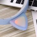 Pikkukuva 3 / 4: Langattomat Bluetooth-lapsikännet, Kissan korvat Bluetooth Langattomat/langalliset kuulokkeet, LED-valot Langattomat Lapsikännet Over Ear Mikrofonilla Light Blue