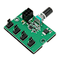 Miniatyrbild 2 av 7: Chassifläkt Hastighetskontroller Hub DC 12V PWM 4 Kanal Fläktadapter för 4pin 3pin 2pin PC Fläkt