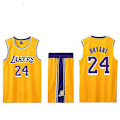 Miniatyrbillede 1 af 2: Kobe Bryant Basketball Jersey No.24 Lakers Yellow Home For Kids / 3XL