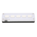 Miniatyrbilde 7 av 7: Programmerbart tastatur 5 taster kablet USB trådløs Bluetooth dual mode mini silikon lydløs DIY programmerbart gaming tastatur hvit