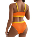 Miniatyrbild 2 av 6: Dam Vadderad Bikini Set Badkläder Baddräkt Sommarbaddräkt Strandkläder Orange Orange S
