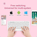 Miniatyrbild 2 av 4: Qwert Bluetooth iPad Tangentbord Mus Set För Laptop PC Mini Uppladdningsbart Magic Keyboard (rosa)