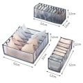 Miniatyrbillede 6 af 9: 3 stk/ sæt Foldbar Undertøjs Organizer BH Opbevaringsboks Strømper Slips Skuffeboks