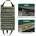 Miniatyrbild 3 av 5: Roll Up Wrench Bag, Canvas Multipurpose Storage Bag (grön)
