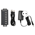 Miniatyrbild 1 av 7: 7 Port USB HUB Industriell USB2.0 HUB Multipel Skydd USB2.0 Multi Interface Hub 100‑240V EU-kontakt