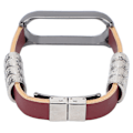 Pikkukuva 2 / 6: Retro Nahkainen Ranneke Xiaomi Mi Band 5/6 NFC:lle, Muodikas Retro Nahkainen Kellonranneke Ruskea Musta