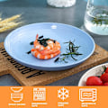 Miniatyrbild 3 av 5: 8 tums djupa mattallrikar från vetehalm - Mikrovågs- ​​och diskmaskinssäkra, okrossbara, robusta mattallrikar i plast 8 st