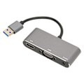 Miniatyrbild 6 av 7: USB3.0 till High Definition Multimedia Interface VGA Adapter USB Delad Skärm 1080P Fri Drivrutin Silvergrå 3 I 1 Hub