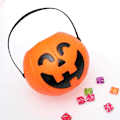 Miniatyrbillede 5 af 5: 2 stk Halloween græskar slikspand Bærbar græskar spand trick