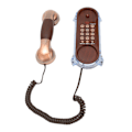 Miniatyrbilde 6 av 7: Retro Fasttelefon Ledningstelefon Hjemmetelefon Veggmontert Flash-telefon for Hjem Skole Kontor Fabrikk Hotell Lilla Bronse