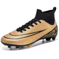 Miniatyrbillede 1 af 5: Herre fodboldsko Skridsikre fodboldsko Klamper græsfodboldsneakers 3A1126A Gold 45