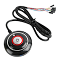 Pikkukuva 7 / 7: PC Virtapainike Vahva ABS Kevyt Helppo Asennus Plug and Play PC Virtakytkin Internetkahvilaan 2 USB ja Audio
