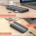 Pikkukuva 9 / 10: 12-in-1 USB Type-C Hub -telakointiasema 4K Dual HDMI