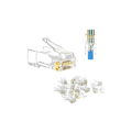 Miniatyrbild 1 av 5: Förpackning med 100 RJ45 8P8C CAT6 CAT5E Pass Through Ethernet Modulär Kontakt Plugg 50u Pläterad