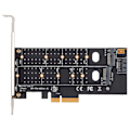 Miniatyrbilde 2 av 7: M.2 Til Pcie Adapter PCB Porøs Dobbel M.2 PCIE Adapter Utvidelseskort for SATA PCIE NVMe SSD