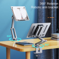 Miniatyrbillede 5 af 5: Bogstativ i aluminiumslegering Stabilt stativ til bærbar computerkonsol til tablets Type 2 Silver
