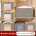 Miniatyrbillede 4 af 11: Skab Garderobeskuffe Fugtsikker Stor Kapacitet Kurv Til Stue Beige Large Size
