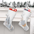 Miniatyrbillede 1 af 5: 18" julstrumpor, 2-pack plysch konstpäls julstrumpor