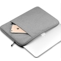 Miniatyrbild 3 av 8: Datorfodral i tyg för 13.3 tums laptop ljusgrå