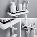 Miniatyrbillede 4 af 4: Bruseopbevaring uden boring Sort og hvid farve 24MM-25MM