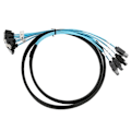 Pikkukuva 2 / 7: Mini SAS -kaapeli 4 SATA - 4 SATA suora kaareva kaapeli 6 Gbps häiriönesto kaksoisryhmäsuojaus SAS-kaapeli 1 m / 3,3 jalkaa