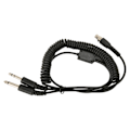 Miniatyrbilde 5 av 7: Mini XLR 5 Pin Plugg til GA Dobbel Plugg Headset Adapterkabel for David Clark Avcomm ASA for Dobbel GA PJ055 PJ068 Jack