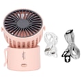 Miniatyrbillede 1 af 7: Halskæde Ventilator 3.5W 3 Tilstande 45 Grader Op og Ned USB Opladning Håndfri Bærbar Halsventilator til Hjemmekontor Rejse Pink