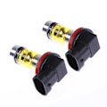 Miniatyrbilde 4 av 5: 2 X Led-lys 100w H8 H11 Gul Dimlys 2828 20led Frontlykt