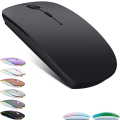 Miniatyrbillede 1 af 5: Genopladelig Bluetooth-mus til MacBook Pro/MacBook Air/iPad, trådløs mus til bærbar/notebook/PC/Chromebook (sort)