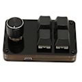 Miniatyrbillede 7 af 7: Mini 4-tasters tastatur med drejeknap, brugerdefinerbart makroprogram, hot-swappable tastatur, separat kabel, mekanisk tastatur med blå kontakter