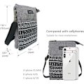 Pikkukuva 3 / 6: Tilava matkapuhelinlaukku Lompakko Canvas Pienet Crossbody-laukut P-black and Gray