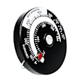 Miniatyrbillede 4 af 5: 2 stk. termometer til ovn Rør Brændeovn temperaturmåler, pejstermometer hvid urskive Bimetal termometer med pejsventilator termometer