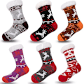 Miniatyrbild 2 av 4: Dam Vinter Fuzzy Warm Socks Non Halk Supermjuk tjock julstrumpa type1