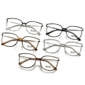 Pikkukuva 4 / 10: Naisten sinisen valon estolukulaseja Bling ylisuuret kehykset Presbyopia-lasit Black Strength 4.0