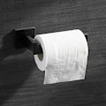 Miniatyrbillede 2 af 5: Sort toiletpapirholder, rustfri stålrulleholder Toiletpapirholder til badeværelse og køkken (firkantet)
