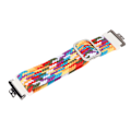 Miniatyrbild 4 av 7: Justerbart klockarmband i nylon för Huawei Watch Fit-armband Stickat elastiskt Solo Loop-klockarmband Iridescent