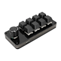 Miniatyrbillede 6 af 7: Mini 8-tasters tastatur med drejeknap, brugerdefinerbar programmering, hot-swappable, blåt switch-tastatur, kabeladskillelse, makro mekanisk tastatur