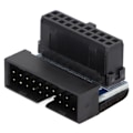 Pikkukuva 5 / 7: Pystysuuntainen Pin-sovitin USB3.0 19Pin 20Pin Nopea Signaalinsiirto Pöytätietokoneen Emolevyn Sovitin