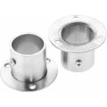 Miniatyrbilde 2 av 3: Pakke med 2 stk garderobe stangfester i rustfritt stål med flens, 32 mm