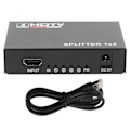 Miniatyrbillede 1 af 5: Video Splitter 1 Ind 4 Ud 1080P Understøttet Plug and Play USB Strøm Legering Kabinet HD Splitter til Stationær Computer
