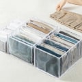 Miniatyrbilde 3 av 11: Oppbevaringsbokser Boksorganisatorer Sammenleggbar oppbevaringsveske Jeans Oppbevaring white L