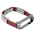 Miniatyrbillede 6 af 6: Retro læderarmbånd til Xiaomi Mi Band 5/6 NFC Fashion Retro læderurrem Brun Sort